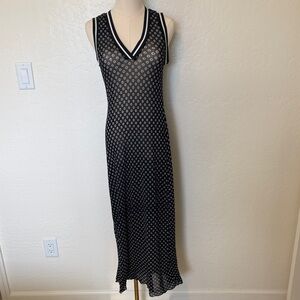 Vintage 90s Vivienne Tam Floral Mesh Dress - size M